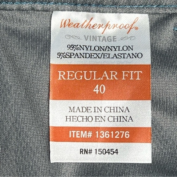 NWT WEATHERPROOF VINTAGE Men's Nylon Stretch Trail Shorts Greyish Blue Size 40 - Picture 14 of 16